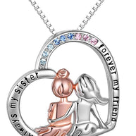 2 Sisters Necklace 925 Sterling Silver
