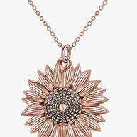 Sunflower Necklace for Women You are My Sunshine Engraved Locket 925 Sterling Silver Necklace