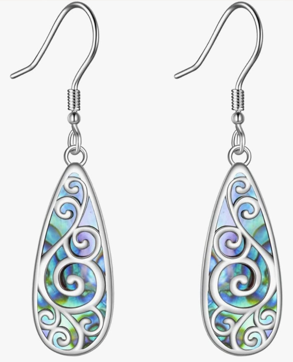 Sterling Silver Vintage Drop Flower Dangle Filigree Earrings Jewellery Gifts for Women
