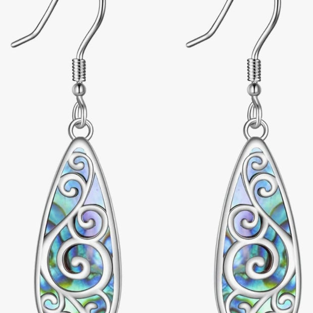 Sterling Silver Vintage Drop Flower Dangle Filigree Earrings Jewellery Gifts for Women