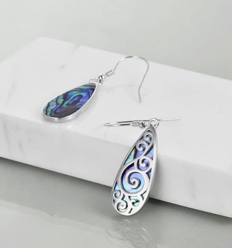 Sterling Silver Vintage Drop Flower Dangle Filigree Earrings Jewellery Gifts for Women