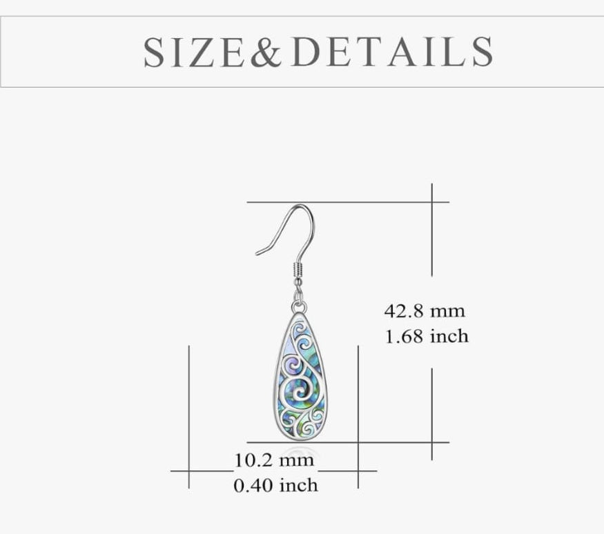 Sterling Silver Vintage Drop Flower Dangle Filigree Earrings Jewellery Gifts for Women