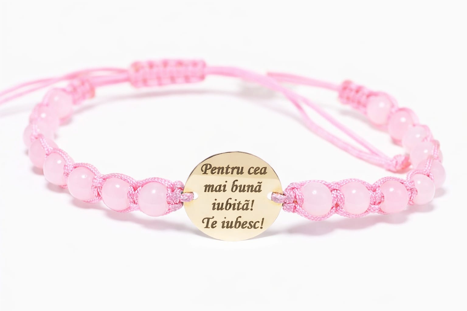 Pink Personalized Bracelet – 14K Gold