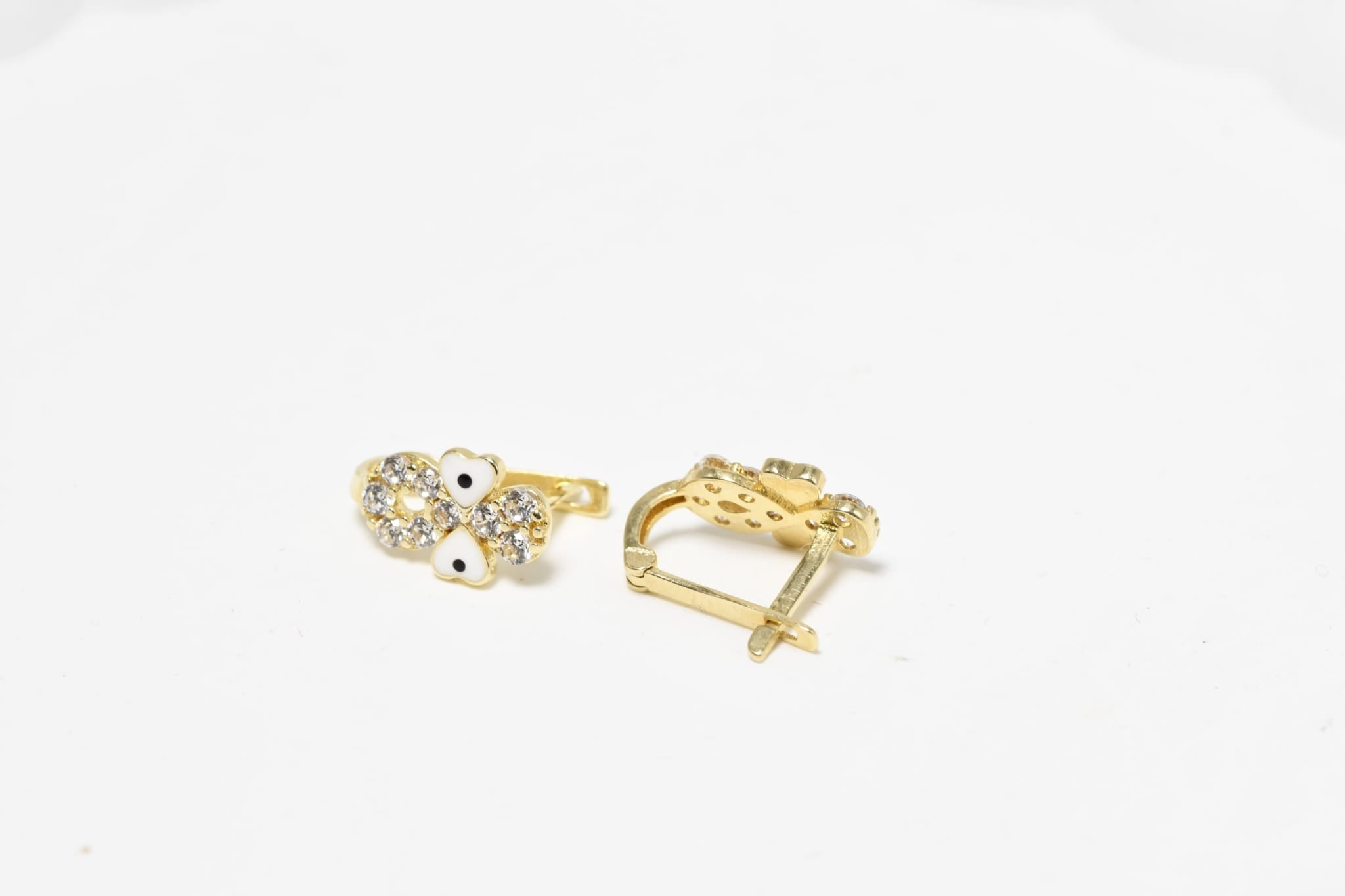 14K Gold Children’s Evil Eye Earrings