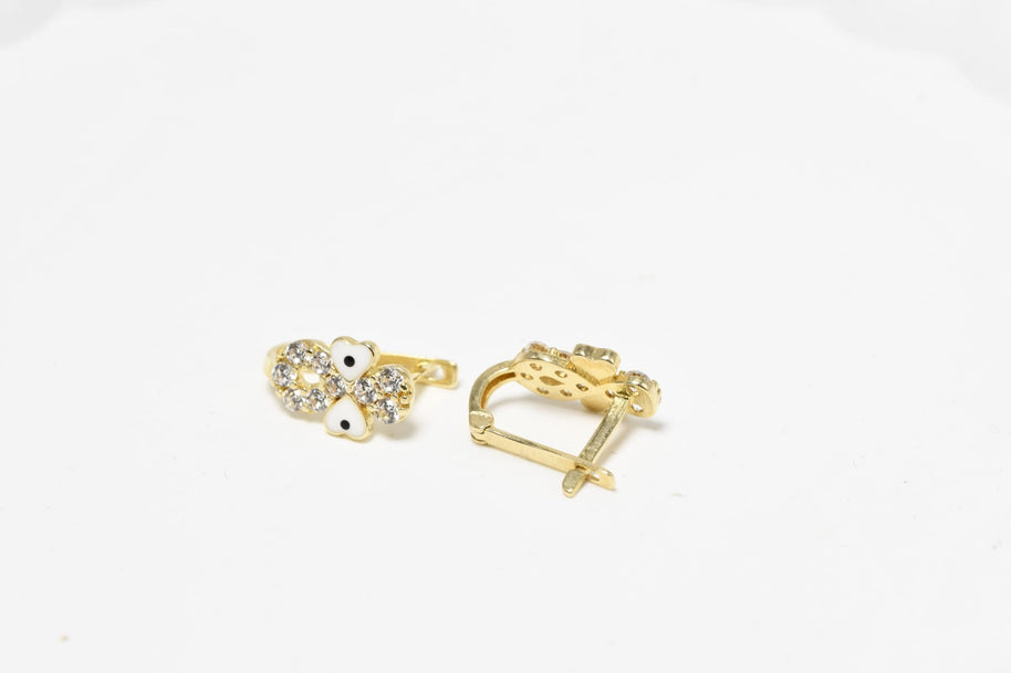 14K Gold Children’s Evil Eye Earrings