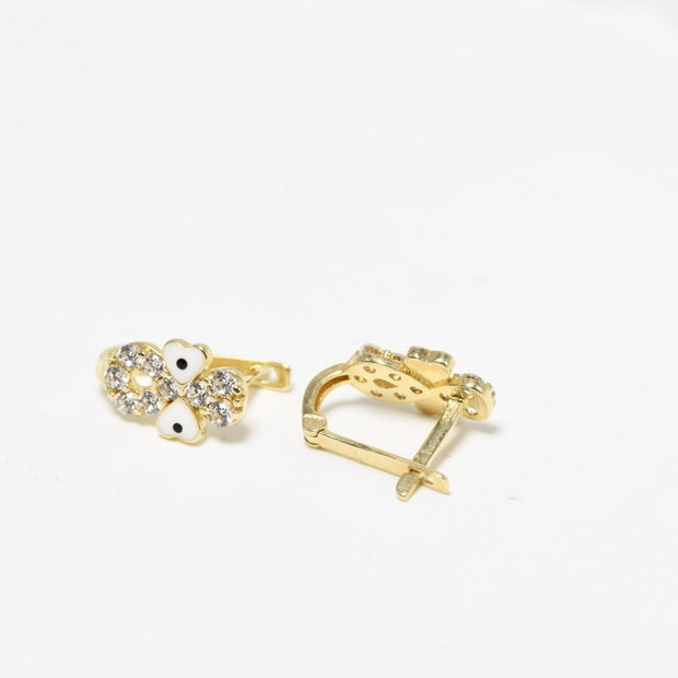 14K Gold Children’s Evil Eye Earrings