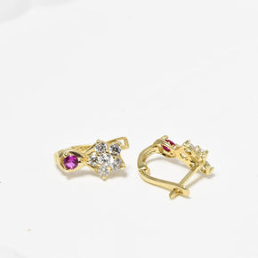 14K Gold Children’s Flower Earrings