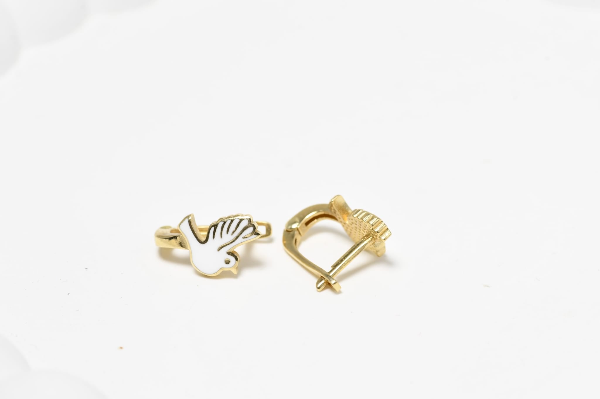 14K Gold Children’s Dove Earrings