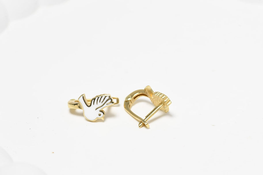 14K Gold Children’s Dove Earrings