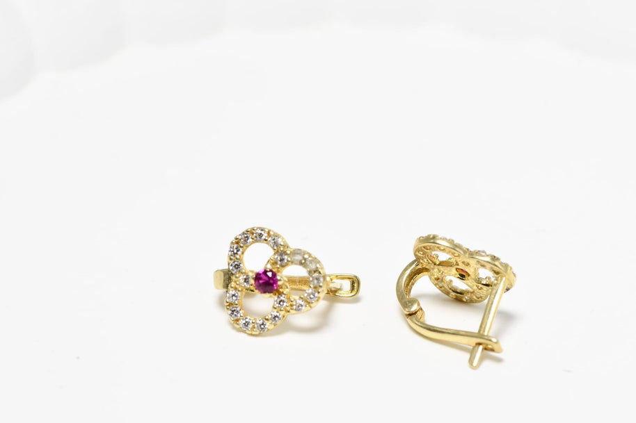 14K Gold Children’s Flower Earrings
