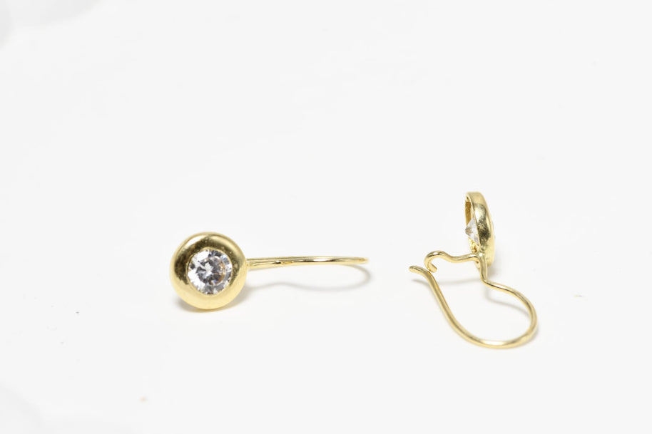 14K Gold Children’s Solitaire Earrings