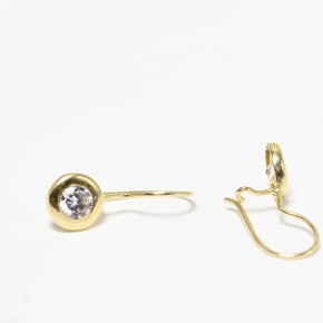 14K Gold Children’s Solitaire Earrings