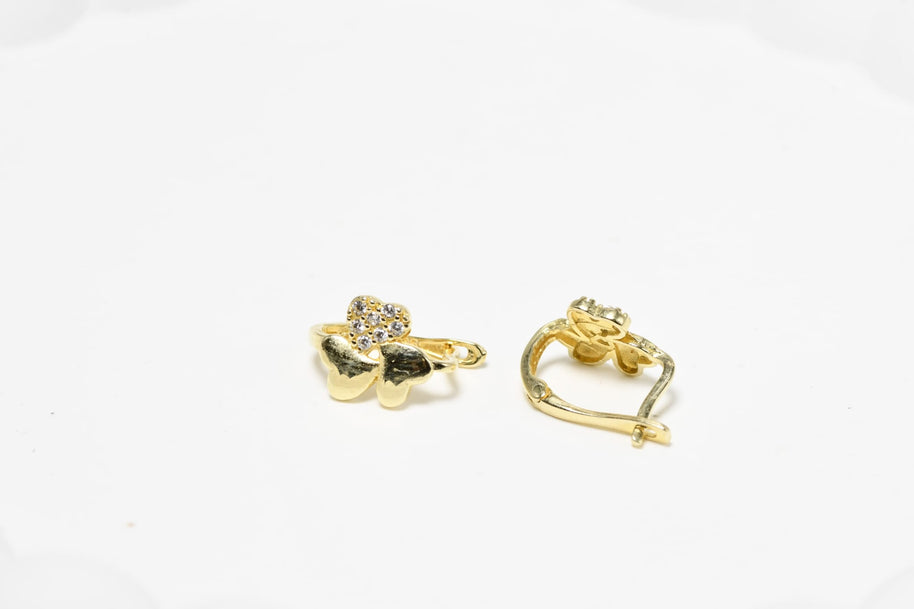 14K Gold Children’s Clover Earrings