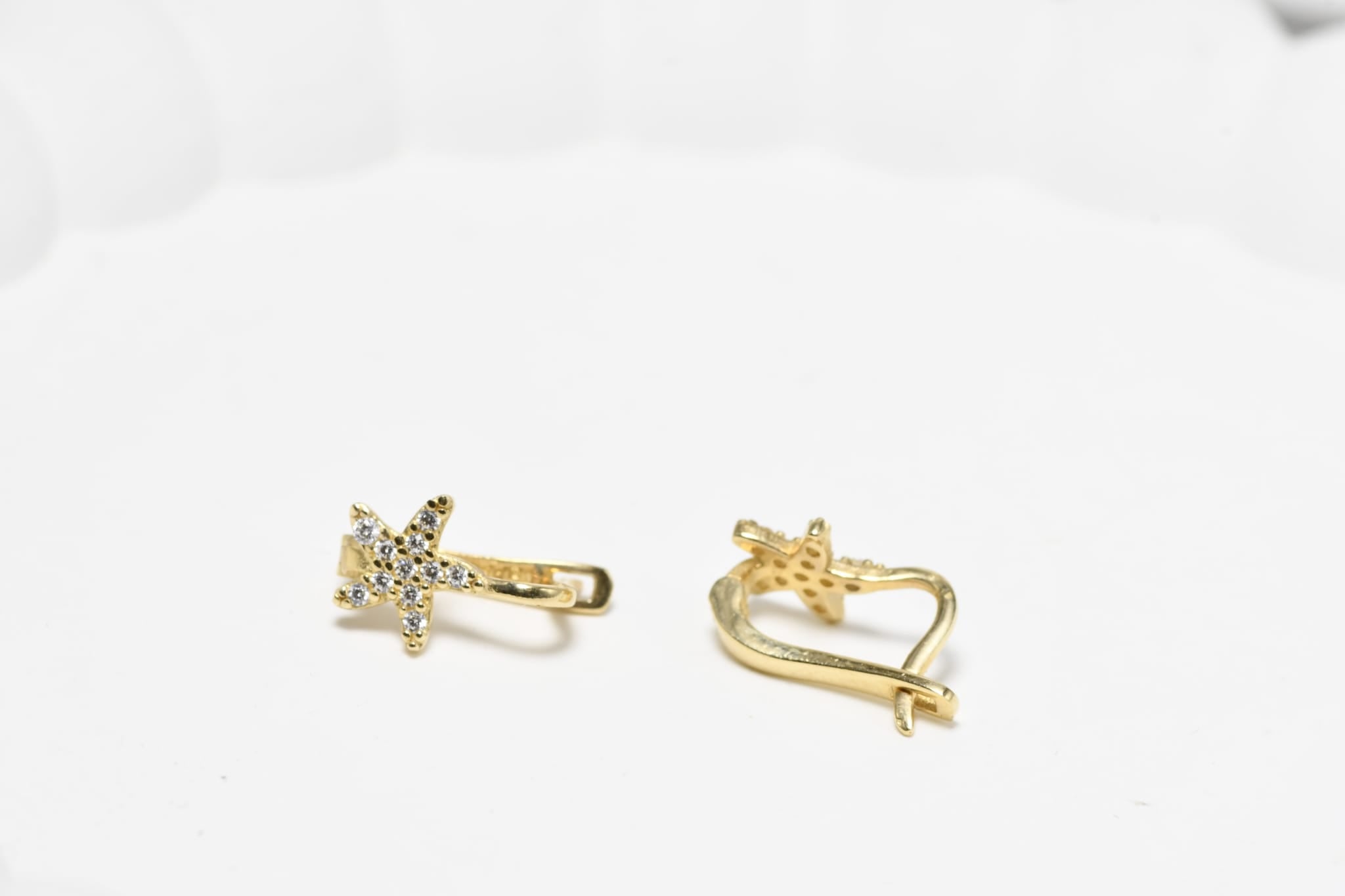 14K Gold Children’s Starfish Earrings
