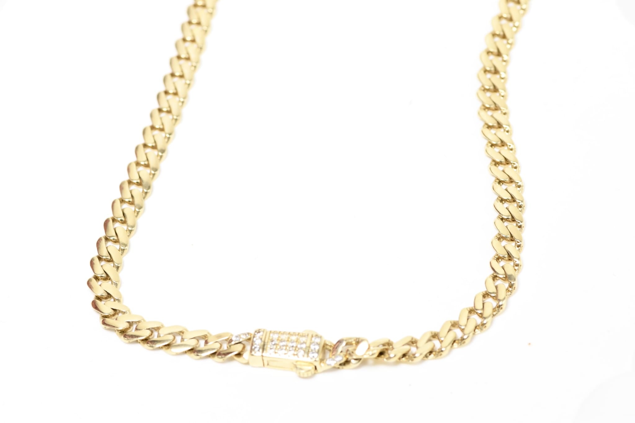 14K Gold Men’s Cuban Link Necklace – 55 cm