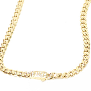14K Gold Men’s Cuban Link Necklace – 55 cm