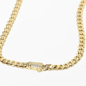 14K Gold Men’s Cuban Link Necklace – 55 cm