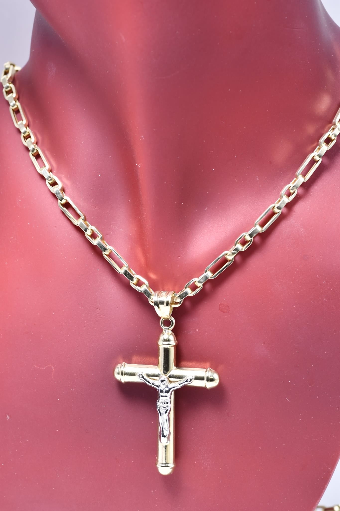 14K Gold Crucifix Necklace – 60 cm