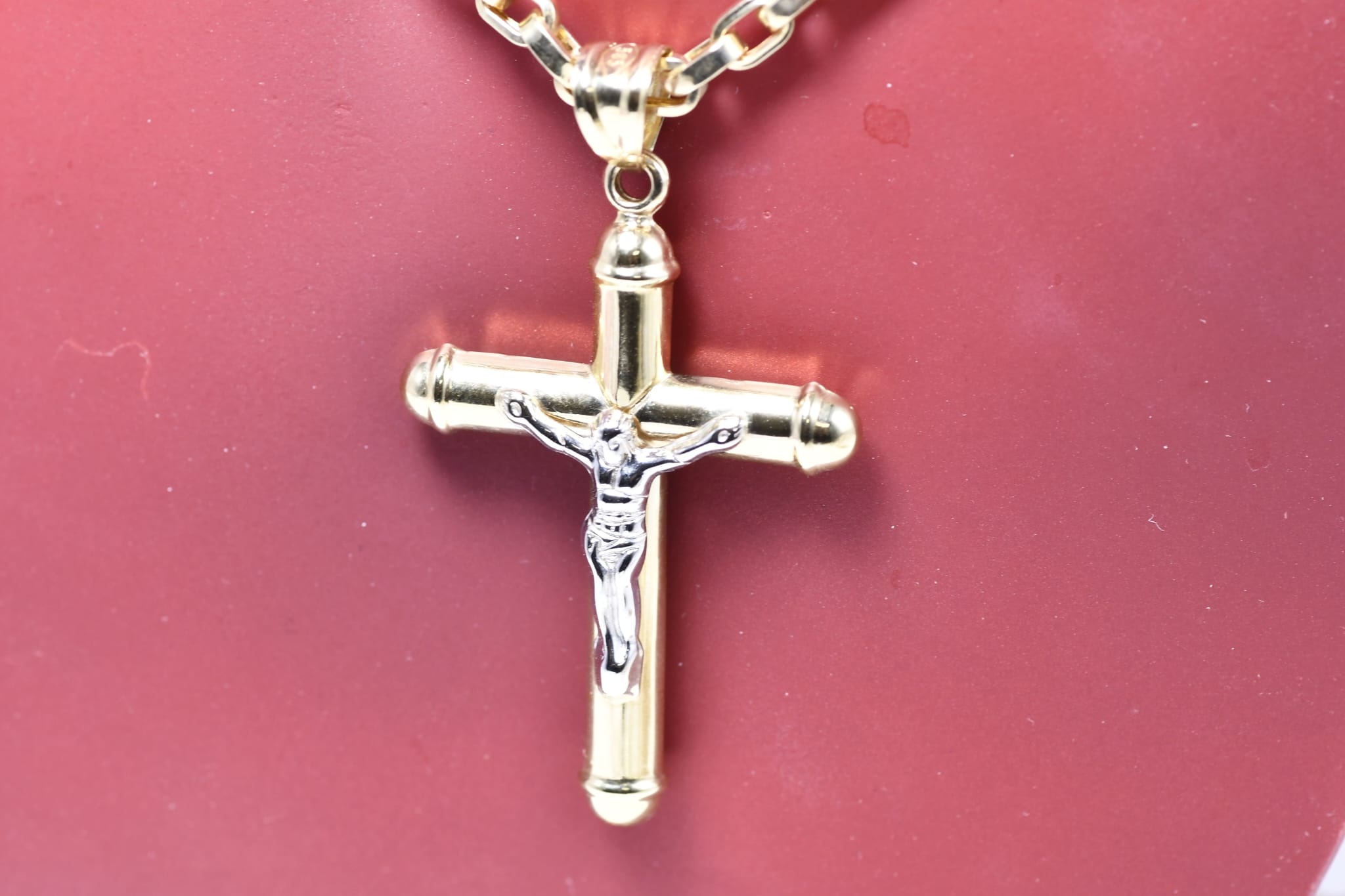 14K Gold Crucifix Necklace – 60 cm