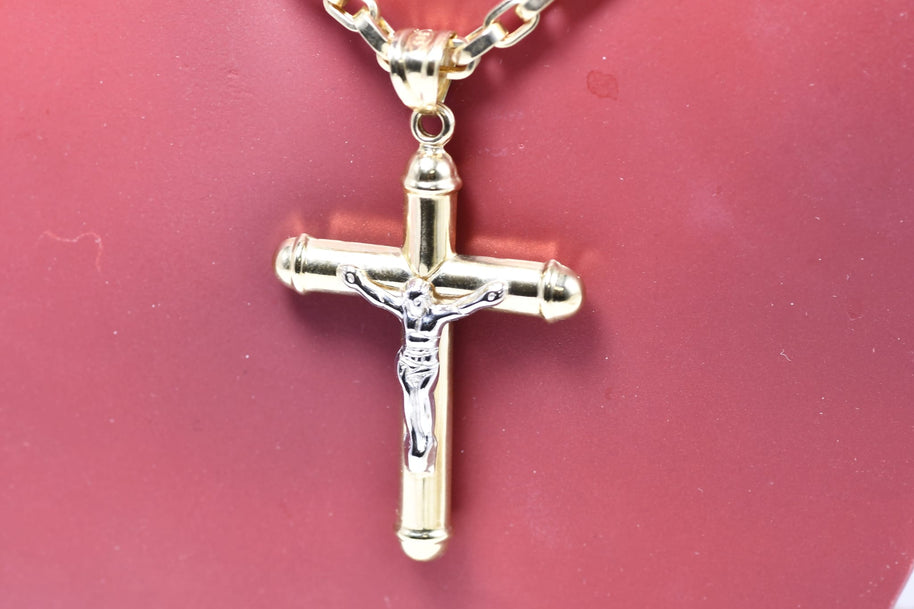 14K Gold Crucifix Necklace – 60 cm