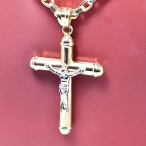 14K Gold Crucifix Necklace – 60 cm