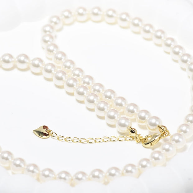 Gold Plated Pearl Necklace