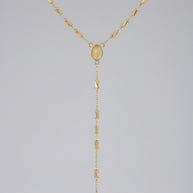 14K Gold Rosary Style Necklace