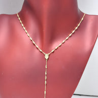 14K Gold Rosary Style Necklace