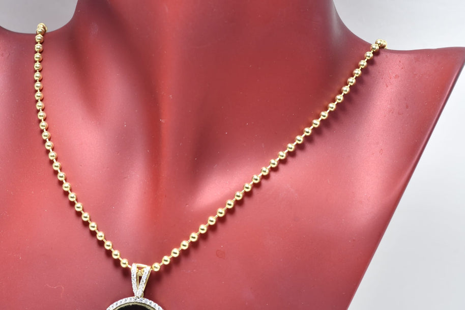 14K Gold Engravable Army Plate Necklace – 60 cm