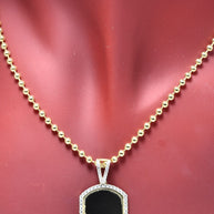 14K Gold Engravable Army Plate Necklace – 60 cm