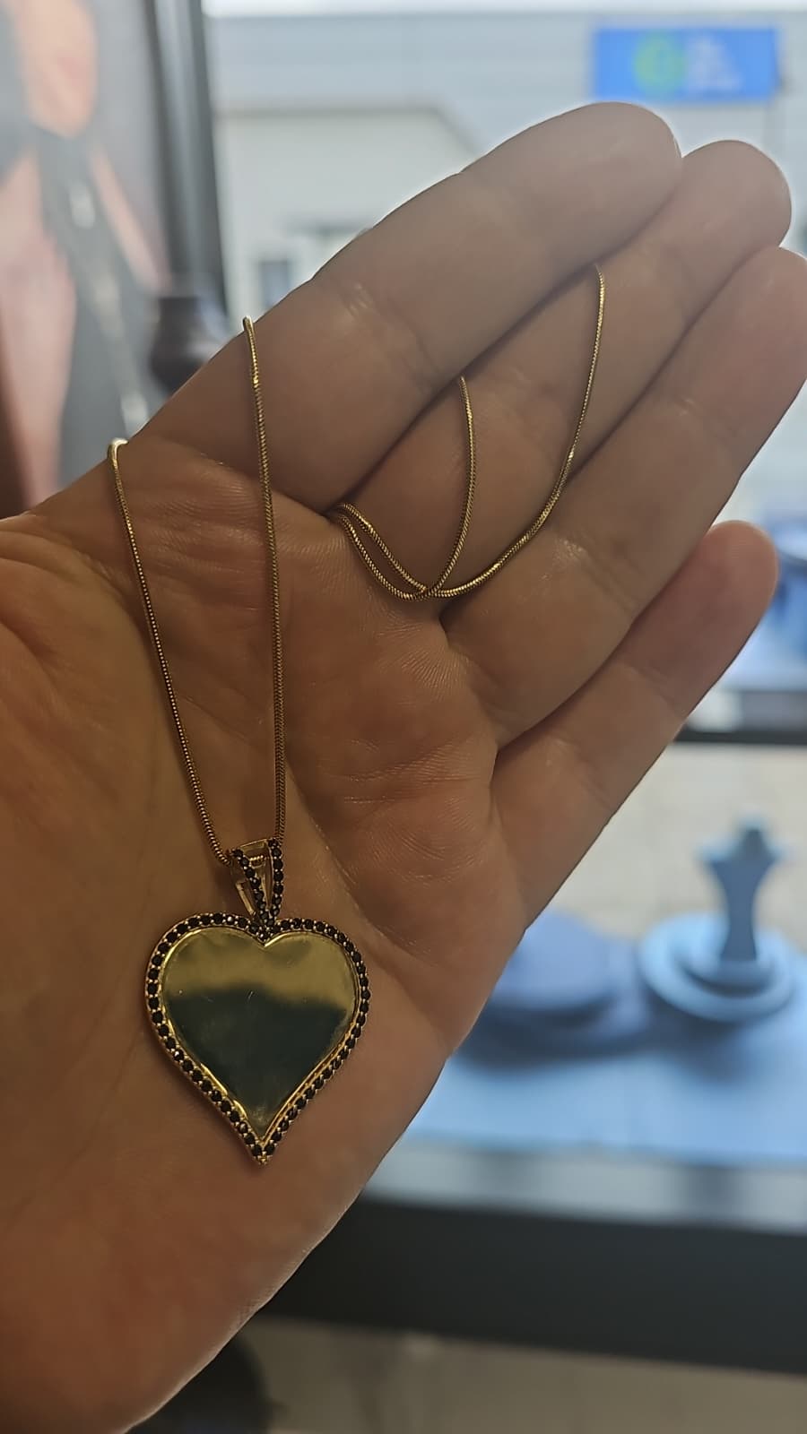 14K GOLD CHAIN AND HEART PENDANT 585 GOLD
