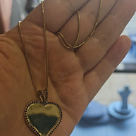 14K GOLD CHAIN AND HEART PENDANT 585 GOLD