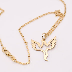 14K Gold Dove Necklace – 45cm