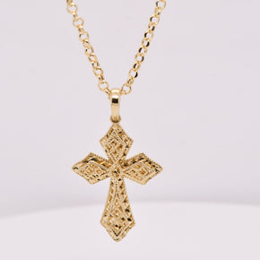 14K Gold Cross Necklace
