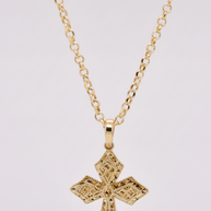 14K Gold Cross Necklace