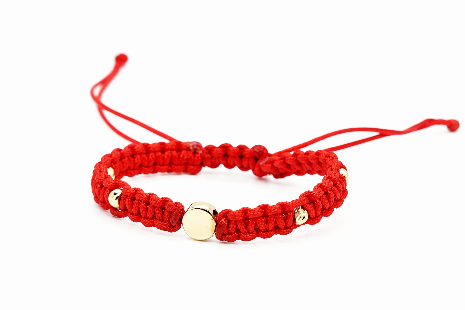 14K Gold Red String Baby Bracelet