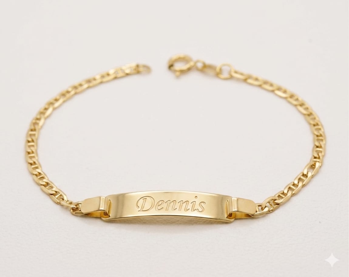 14K Gold Children’s ID Bracelet – 15cm