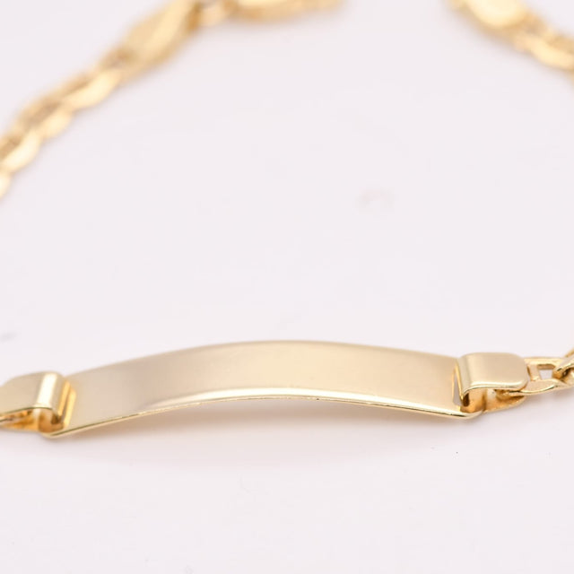 14K Gold Children’s ID Bracelet – Classic Figaro Chain