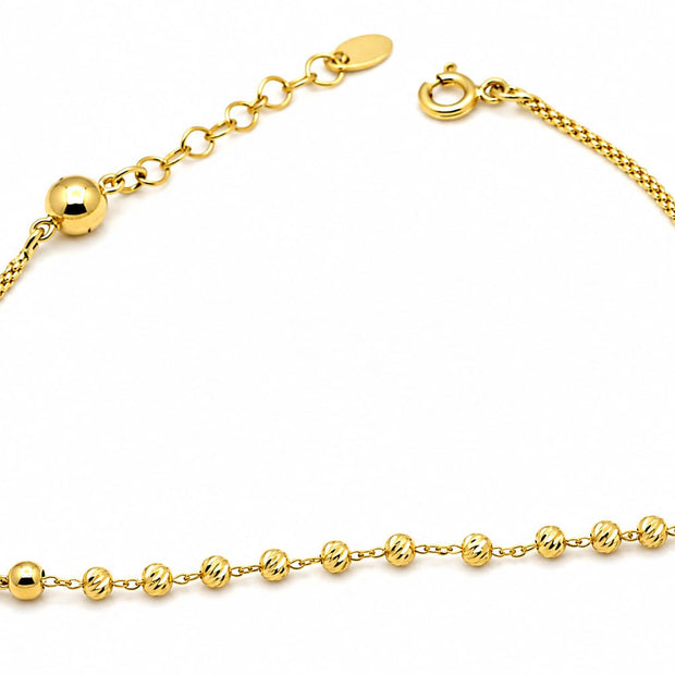14K Gold Beaded Bracelet