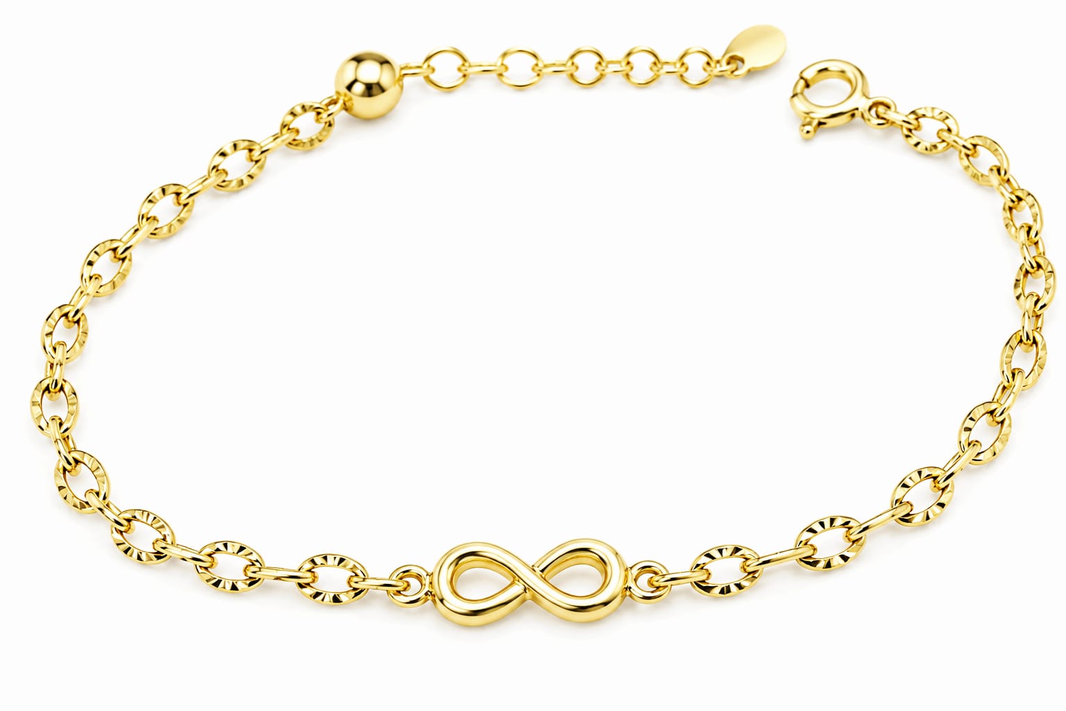 14K Gold Infinity Bracelet