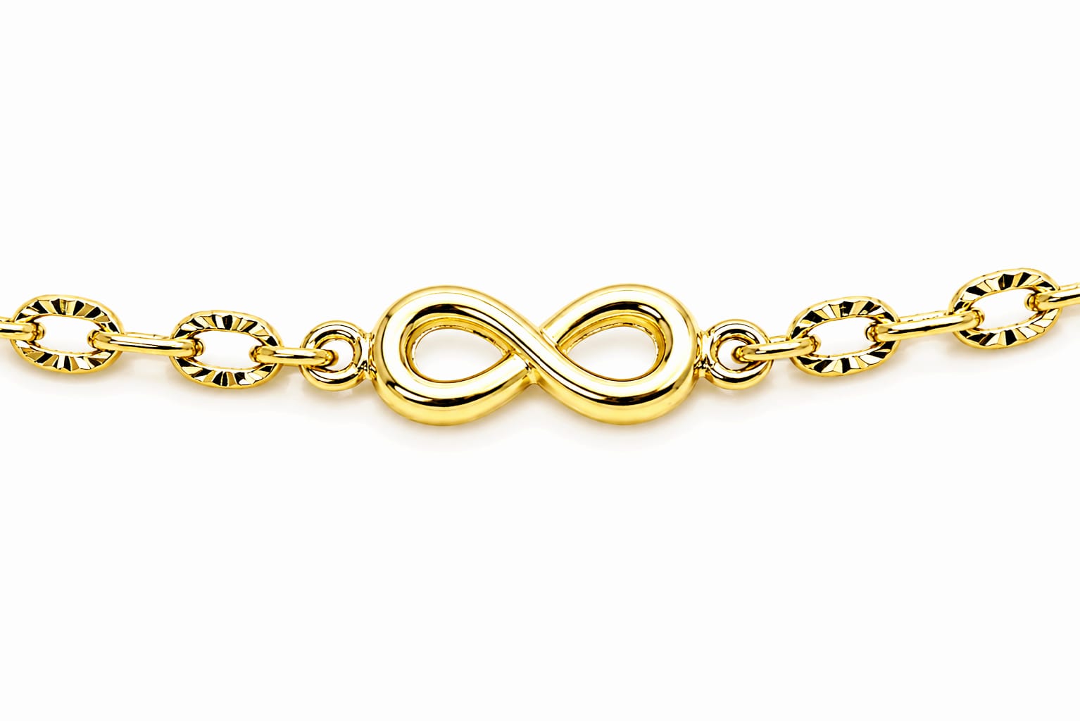 14K Gold Infinity Bracelet