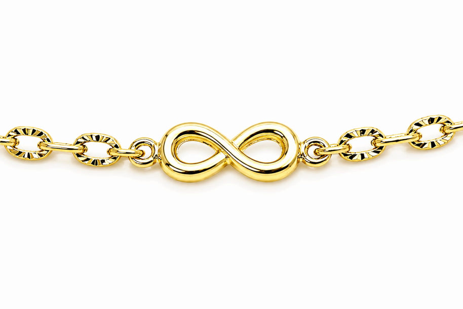 14K Gold Infinity Bracelet