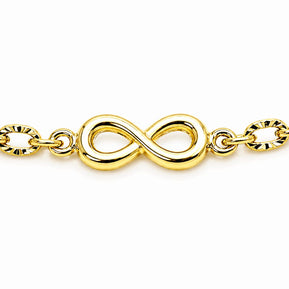 14K Gold Infinity Bracelet
