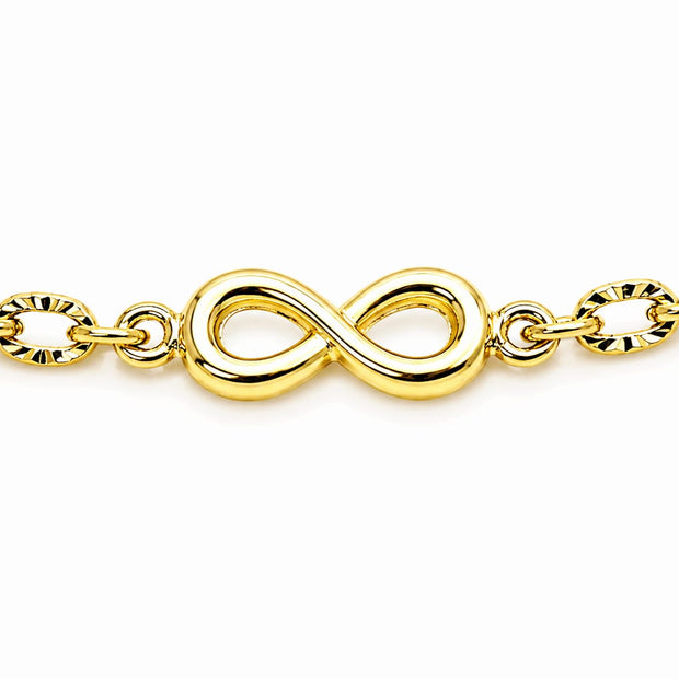 14K Gold Infinity Bracelet