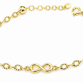 14K Gold Infinity Bracelet