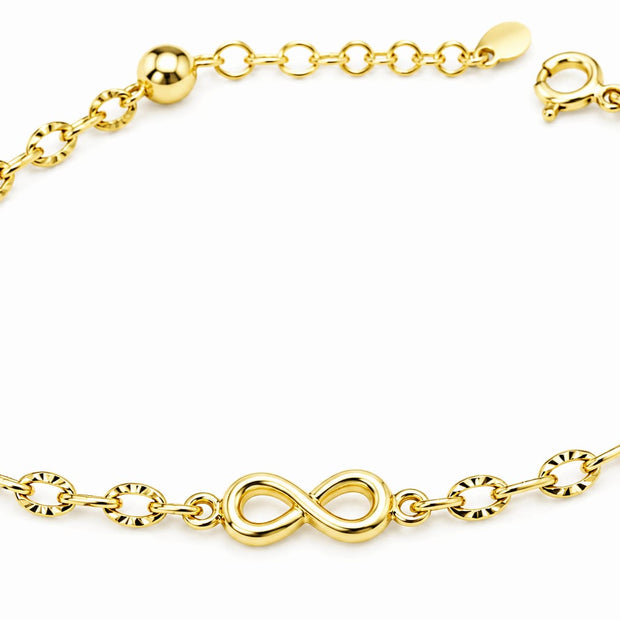 14K Gold Infinity Bracelet