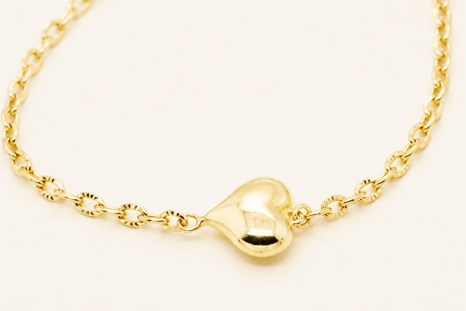 14K Gold Heart Bracelet