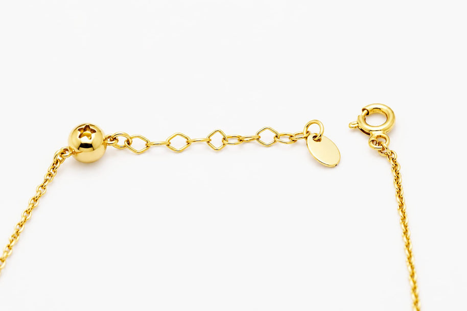 14K Gold Triple Heart Bracelet