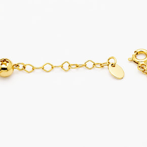 14K Gold Triple Heart Bracelet