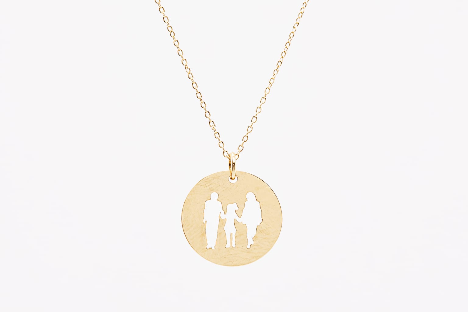 14K Gold Family Necklace